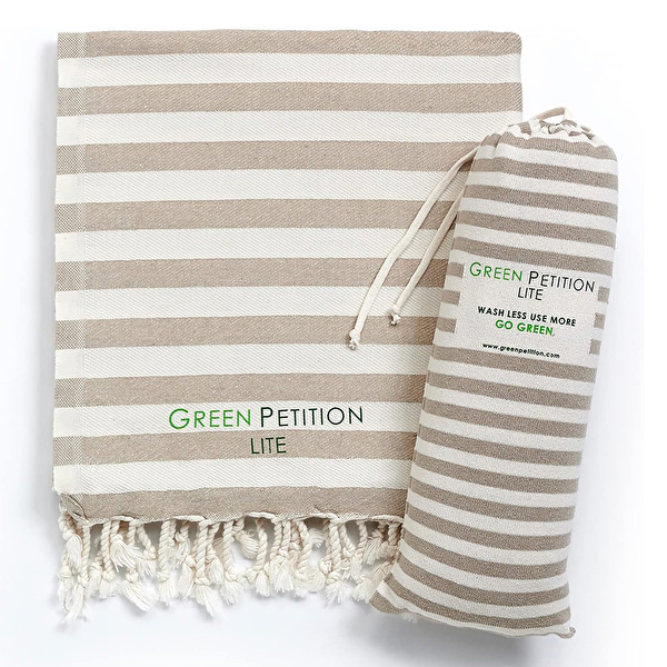 GREEN PETITION Mare Peshtemal Sand Beige 90x170 cm Havlu